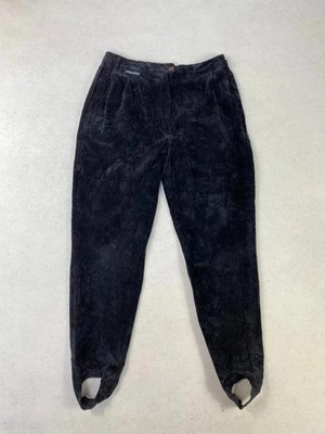 Vintage 80er Jahre Spindel Samt Hose gerader Schnitt straight 78% Baumwolle Hals