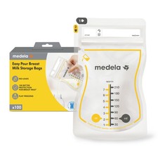 Medela Easy Pour Breastmilk Storage Bags 100 Count 7oz/210ml Disposable,