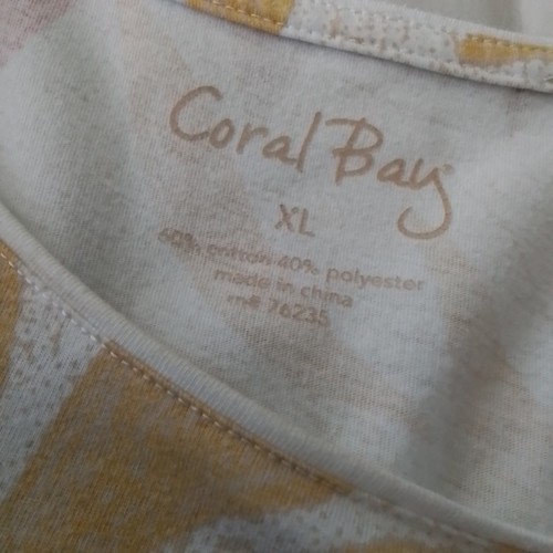 Coral Bay Women Short Sleeve Round Neck Top Size XL - Picture 3 of 3
