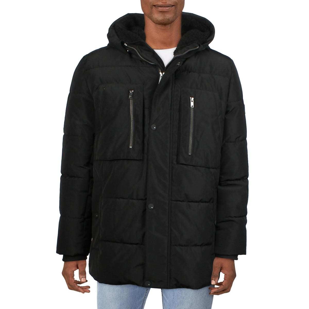 Мужская черная утепленная парка Marc New York M BHFO 4532