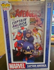 Funko Pop! Figura Vinilo Capitán América Marvel Fundas Cómic #27 Nuevo Y Precintado