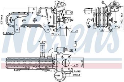 NISSENS 989420 Kühler, Abgasrückführung für AUDI,SEAT,SKODA,VW