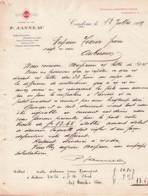 75 PARIS manufacturer JANNEAU 1909 automobiles