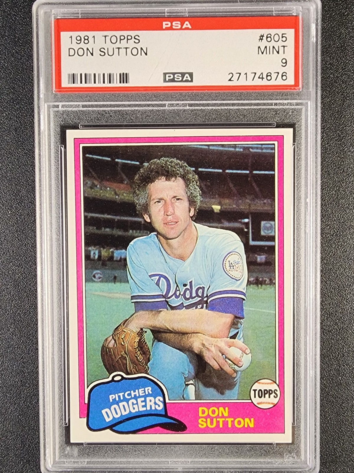 1981 Topps #605 Don Sutton HOF - PSA 9 MINT (Pop 67)