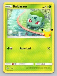 Bulbasaur 001/025 McDonald's 25th Anniversary