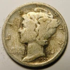 1925 D Mercury Dime 90% Silver G-VG  "Actual Coin Pictured - Not Cleaned"