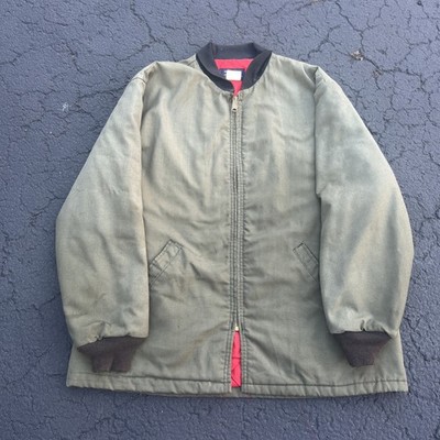 Vintage 70s OshKosh B Gosh Earth tone Collared red lined Jacket Size 46 Reg Fade