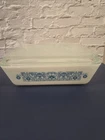 Vintage PYREX 0503 Blue Horizon 1.5 QT Glass Refrigerator Dish with Lid