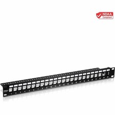 TRENDnet 24-Port Blank Keystone 1U Patch Panel, 1U 19 Metal Rackmount Housing,