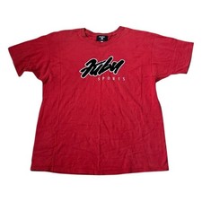 Vintage Fubu Sports T Shirt XXL Made in USA Discus Athletic Red