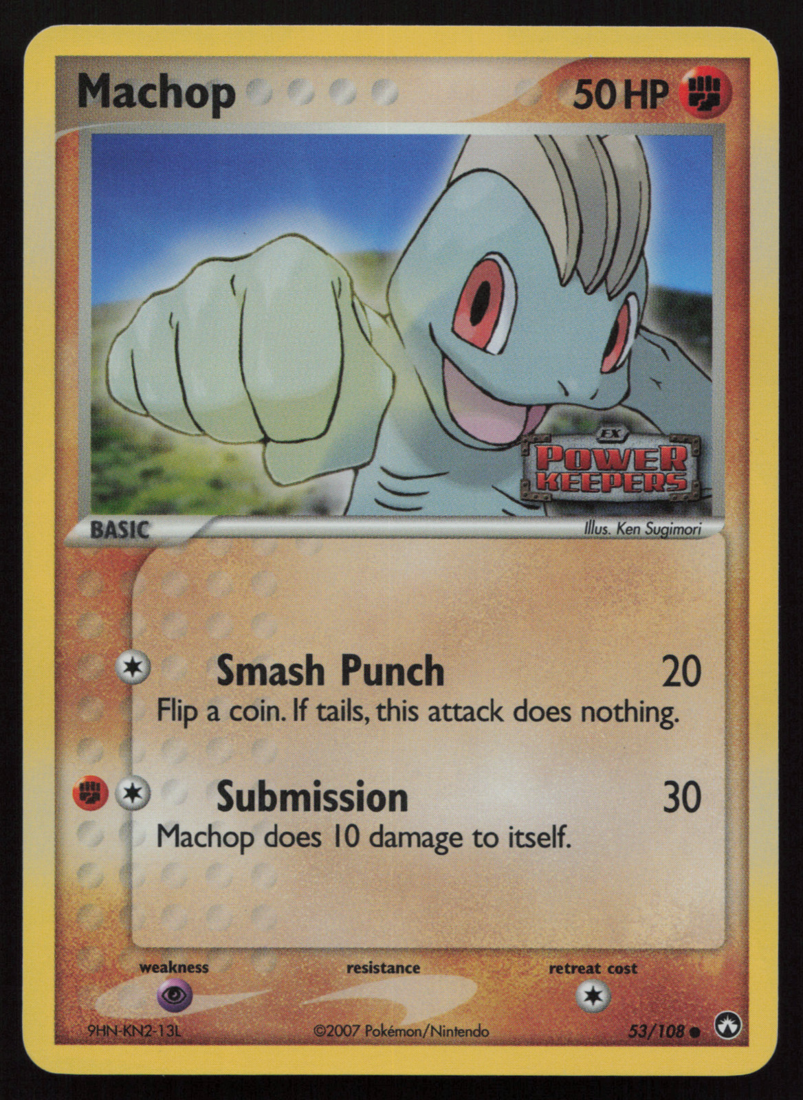 Machop 53/108 Power Keepers Reverse Holo