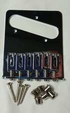 Fender chrome 6 saddle Telecaster bridge set ...