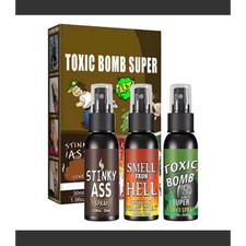 Toxic Bomb Super Stinky Stink Spray Prank Set 3 Bottles Party Novelty 18 