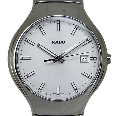 RADO True Silver Quartz Watch Men 40mm Titanium Resin Ceramic From Japan