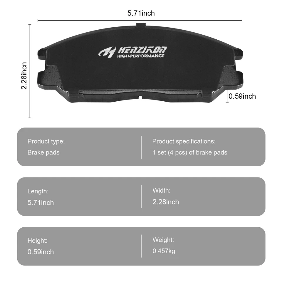 Pastillas de freno delanteras y traseras de cerámica con hardware para Hyundai Santa Fe XG300 XG350 Foto 3 de 4