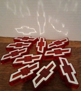 VTG 30 CHEVY Emblem Blow Mold Plastic Patio RV Camping Party Patio Light Covers 