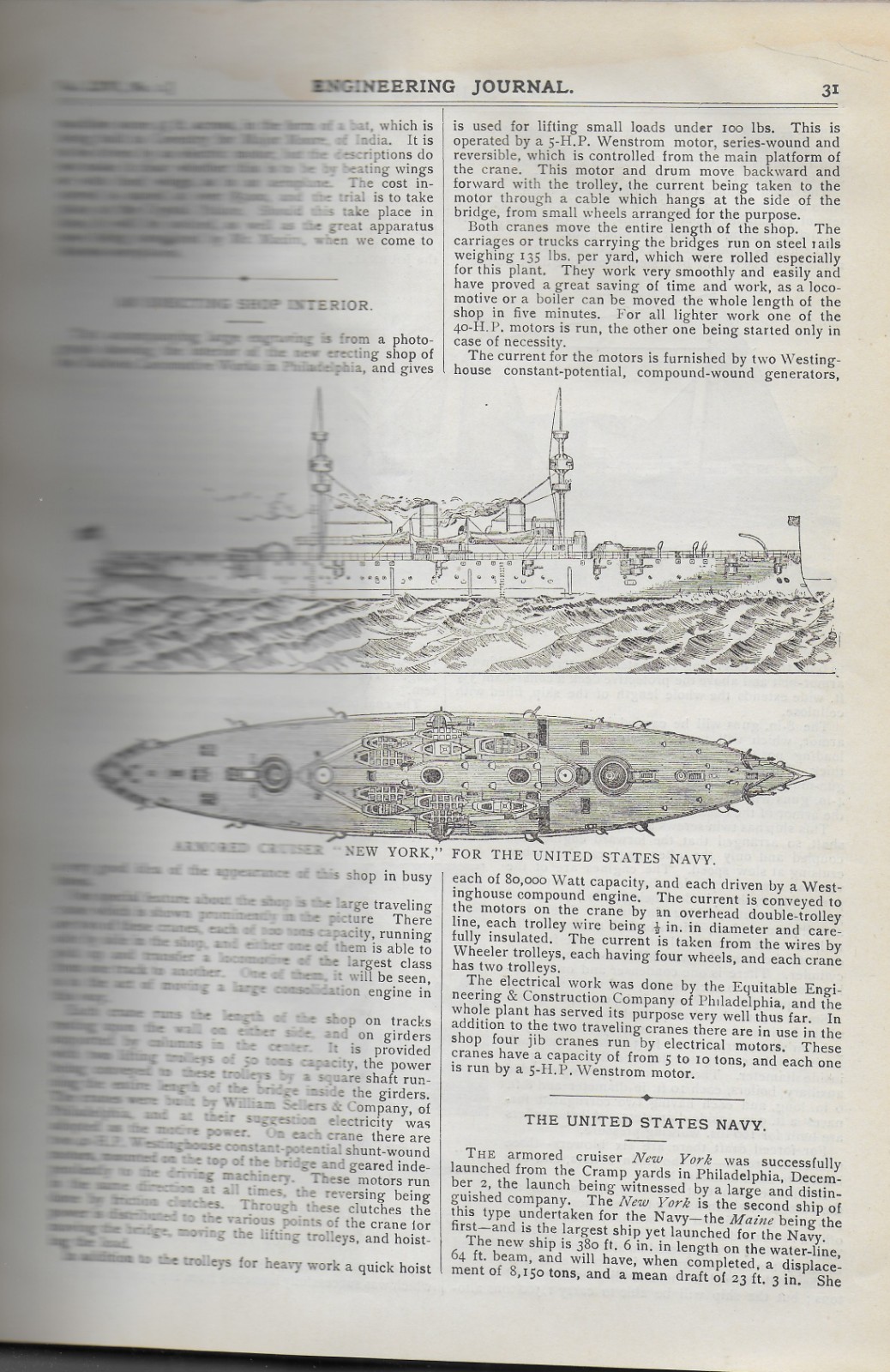 Railroad & Engineering Journal 1892, Vol. LXVI, Locomotives, Ships, etc.