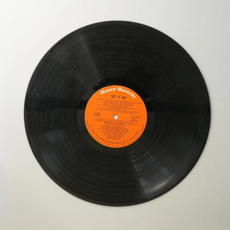 Ronco – Get It On! LP Vinyl 20 Original Hits/Artists 1970s Comp P1201 - Image 3 of 4