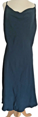 NEW Loft Forest Cocktail Dress, Slip Midi Strappy 14P Chic Elegant Party Eve