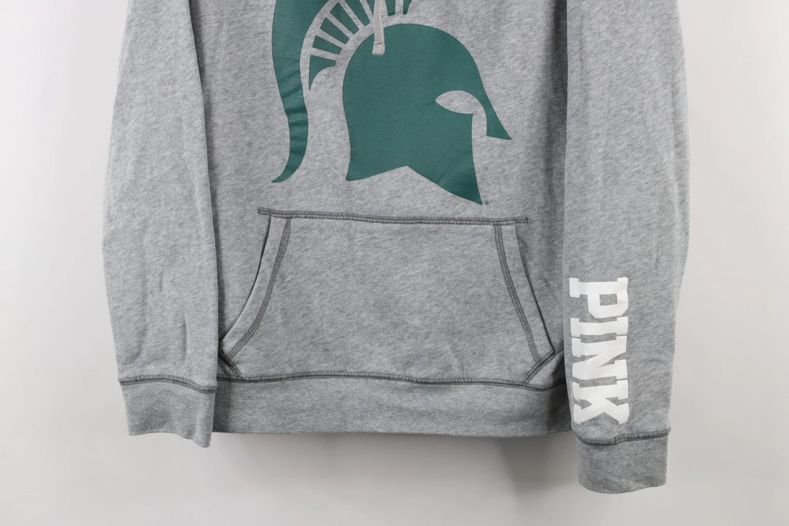 UNDERCOVER Felpa con cappuccio rosa Victorias Secret da donna grande Spell Out Michigan State University