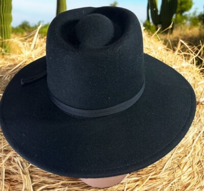 Brixton Ladies Black Cowboy Hat Size Small NWT Adjustable  display picture 3
