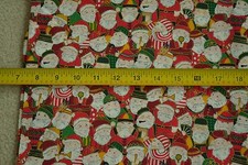 By 1/2 Yd, 44" Wide, Santas on Quilt Cotton, Hi-Fashion Fabrics M4904