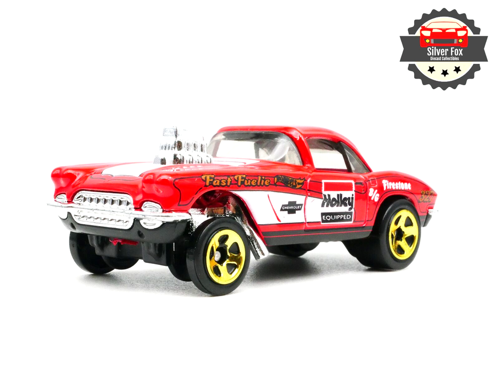 1962 CHEVY CORVETTE GASSER HOLLEY RACING 1:64 SCALE DIECAST COLLECTOR CAR