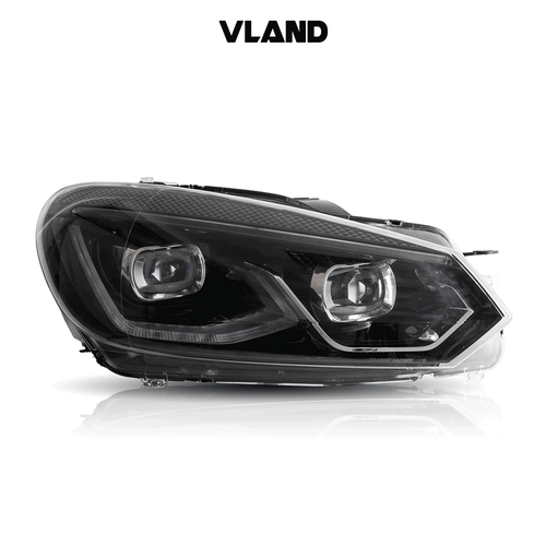 VLAND LED Projector Headlights For Volkswagen Golf6 MK6 2010-2014 w/Animation - Picture 2 of 16