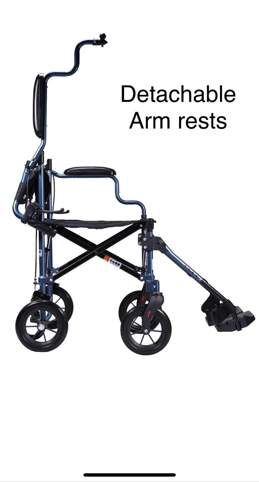 New HECARE Ultra Lightweight Folding traveLite transit wheelchair in a