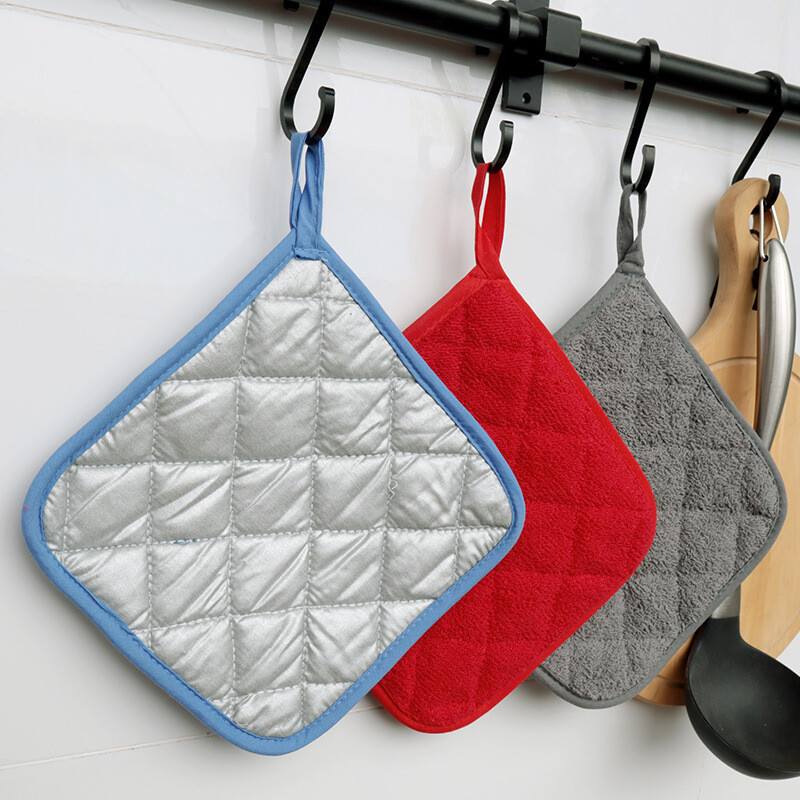 6-Pack Potholders Cotton Kitchen Everyday Basic Terry Heat Resistant Pot Holder