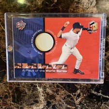 DEREK JETER 2000 Upper Deck UD HoloGrFX A PIECE OF THE WORLD SERIES BASE SP RARE