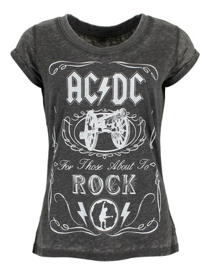 AC/DC T-shirt Cannon Swig Charcoal Burn 