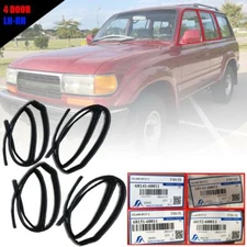 FRONT REAR DOOR WINDOW GLASS RUN CHANNEL SEAL FOR TOYOTA LAND CRUISER FJ80 FZJ80