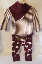 Baby Cat  Jack - Boy - 3 Piece Set - Dinosaur PJs - 12 Months - NWT