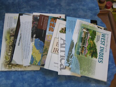 LOT OF 12 NATIONAL GEOGRAPHIC MAPS 2000-2009 No Duplicates