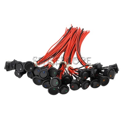 5/10PCS 12V 20A Switch With LED Indicator Light 5 Colors For Car Boat DIY