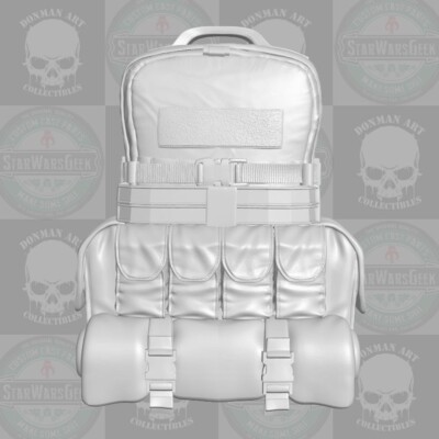 Backpack v2 custom accessory for GI Joe Classified 1:12, 1:10, 1:18 & 1:6 figure