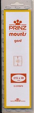 Prinz Scott Stamp Mount 48/215 mm - BLACK - Pack of 15 (48x215 48mm)  STRIP  933