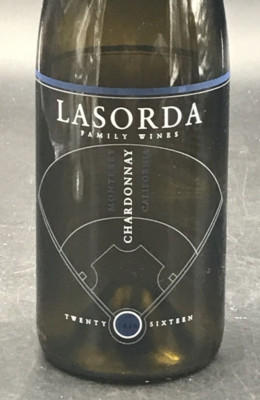 2016 Lasorda Family Wines Chardonnay California Wine Empty Bottle 11.75'' Tall
