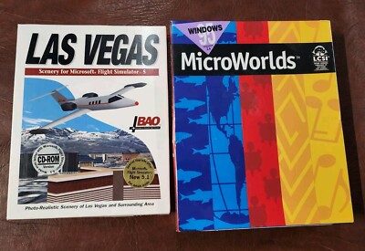 1994 BAO Las Vegas Flight Simulator MS-DOS 3.2 Or Higher Complete Plus New Prog