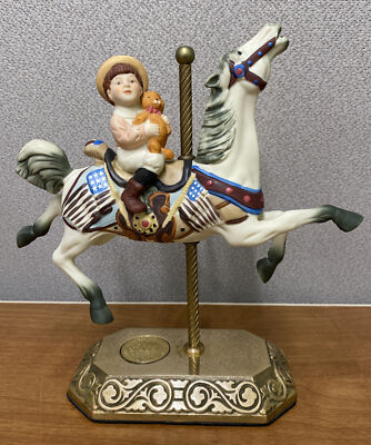 WILLITTS CAROUSEL MEMORIES AMERICANA COLLECTION PATRIOTIC -GIRL W/BEAR 2515/9500