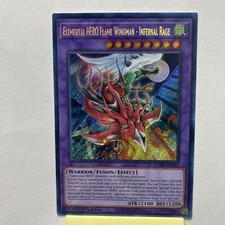 Elemental HERO Flame Wingman - Infernal Rage Secret Rare BLMR-EN012 (NM 1st Ed)