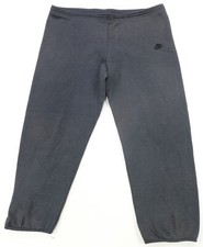 Rare Vintage NIKE Spell Out Swoosh Joggers Sweatpants Pants 80s 90s Gray Size M