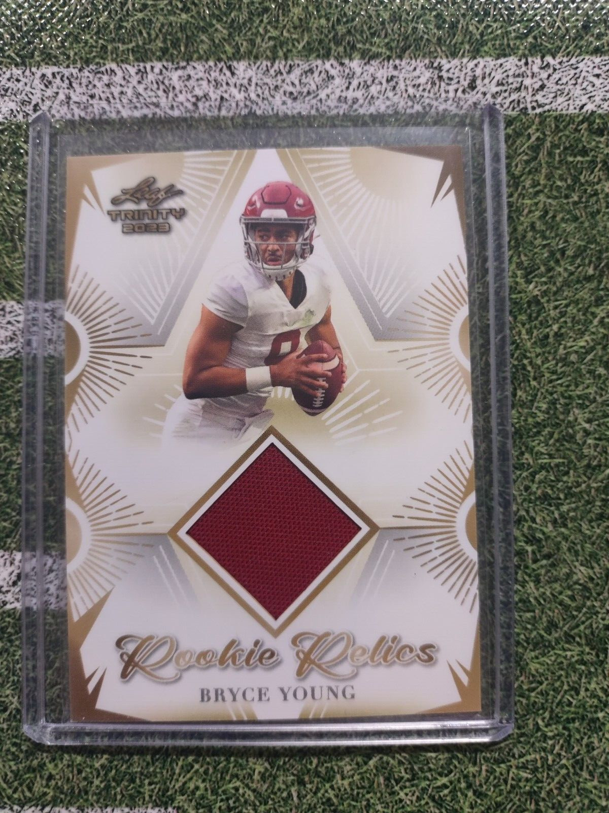 2023 Leaf Trinity Rookie Relics Rc Bryce Young #RR5 PLAYER WORN MINT
