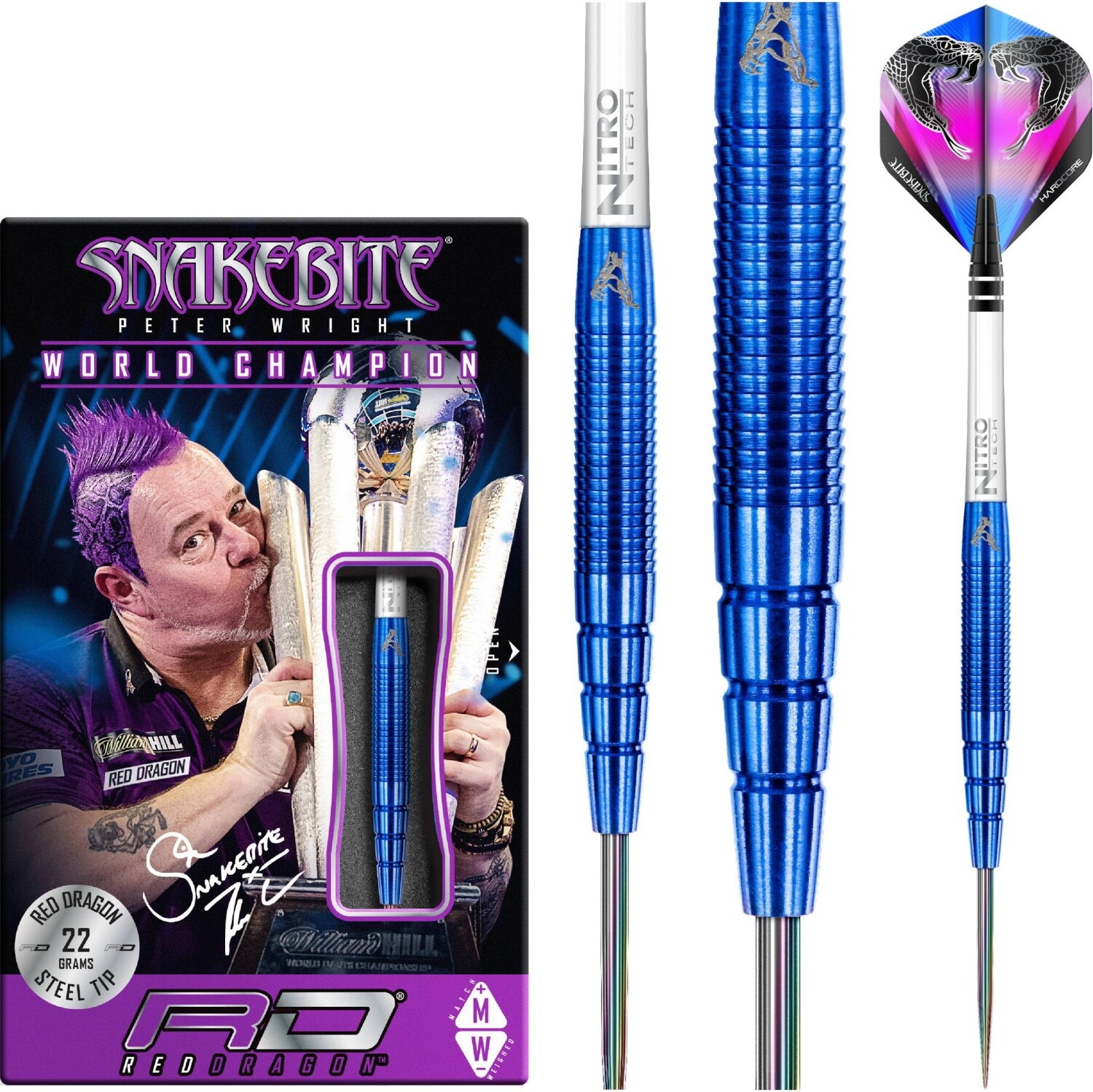 Красный дракон - Питер Райт - PL15 Blau - Steeldart 22190₽