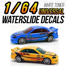 1/64 Scale CIVIC LIVERY Custom White Toner Universal WaterSlide Decal for Hot