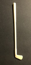 Vintage Plastic Ivory Golf Club Drink Stirrer Swizzle Stick Golfer Iron/Wood