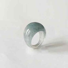 New Fashion Colorful Transparent Rings Irregular Marble Pattern Geometric Resin