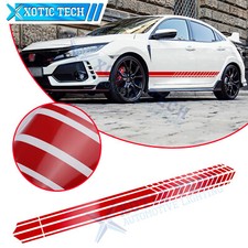 Red Sporty Race Style Car Side Fender Skirt Decal Sticker For Honda Civic Accord