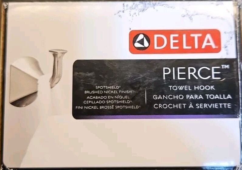 Delta PRC35BN Pierce Single Towel Hook in Brushed Nickel eBay
